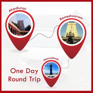 Madurai to Rameshwaram Taxi - One day round trip
